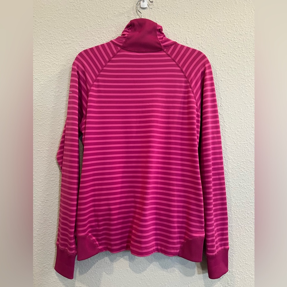 #799 Abacus Golf Pink Stripped Full Zip Mulligan Jacket Large - Picture 4 of 9